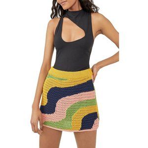 Free People Black Cutout Sleeveless Bodysuit